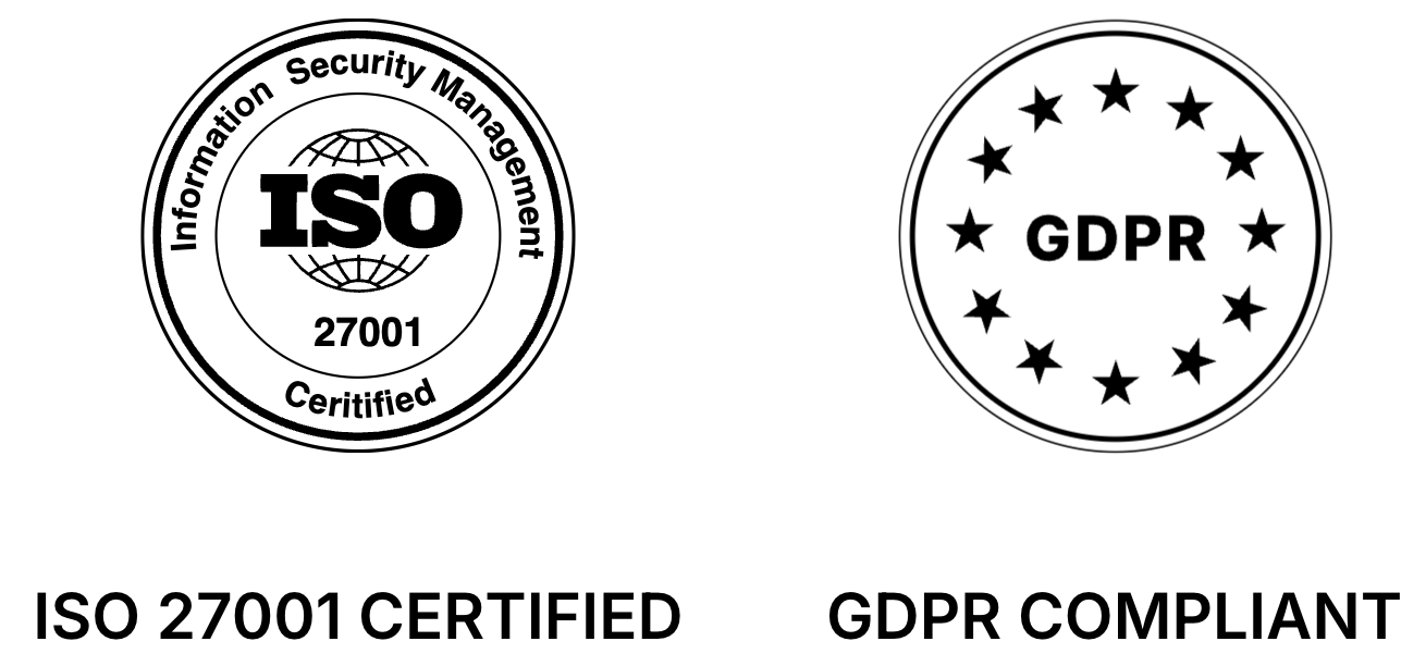 ISO 27001 certified and GDPR compliant